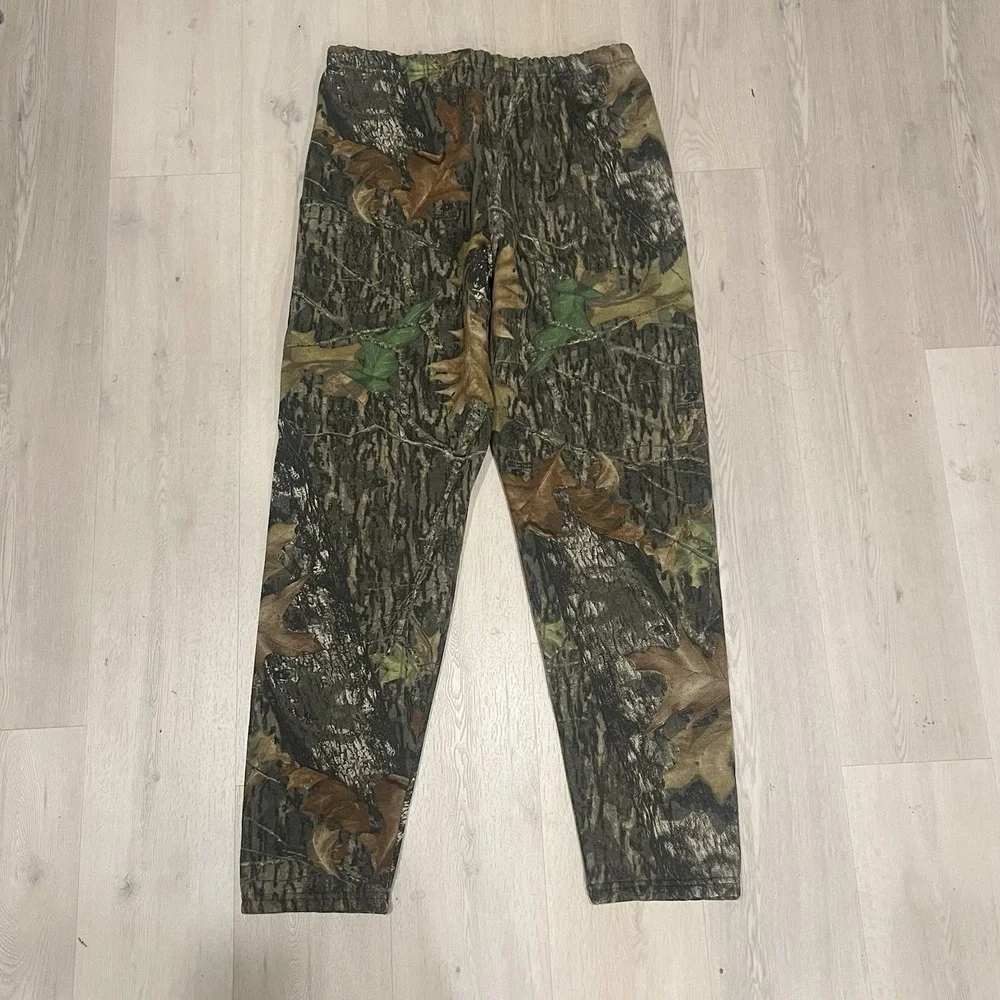 Vintage Jerzees Outdoors Realtree Camo Mossy Oak Cargo Sweatpants Baggy Size M